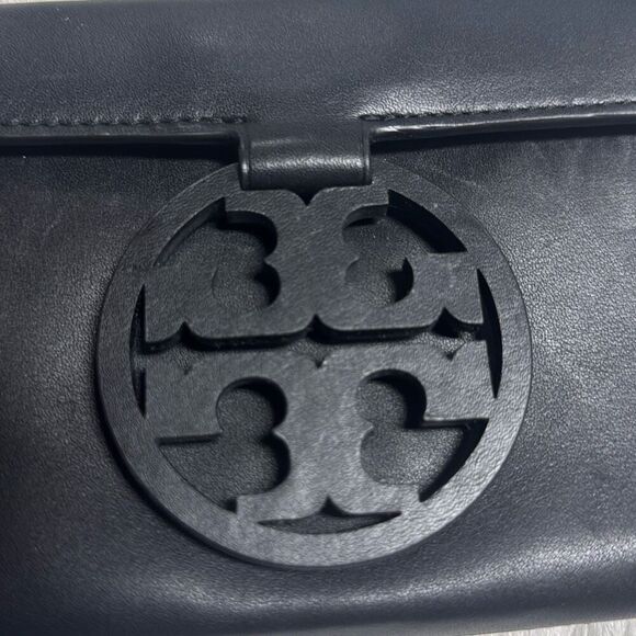 Tory Burch Black Leather Miller Clutch NEW - Picture 4 of 9